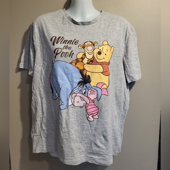 Disney Tops - Vintage Disney Winnie the Pooh Gray T-Shirt, Size Large